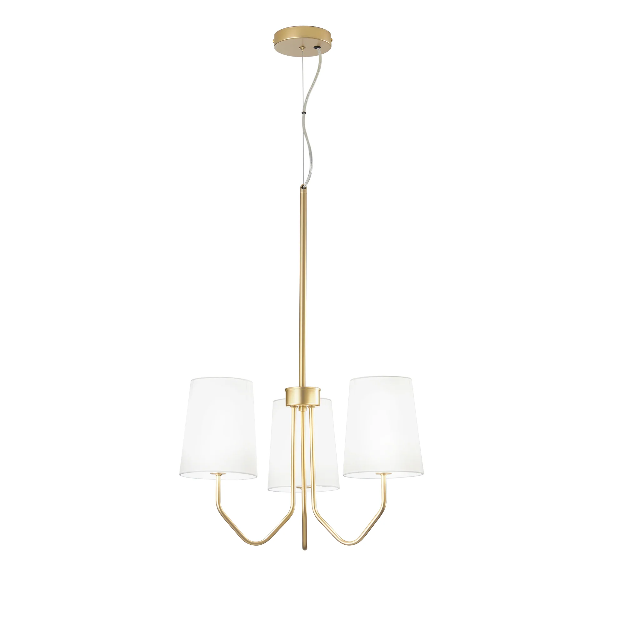 Luce Design Luster SALLY 3xE14 Metal/Tkanina Zlatni