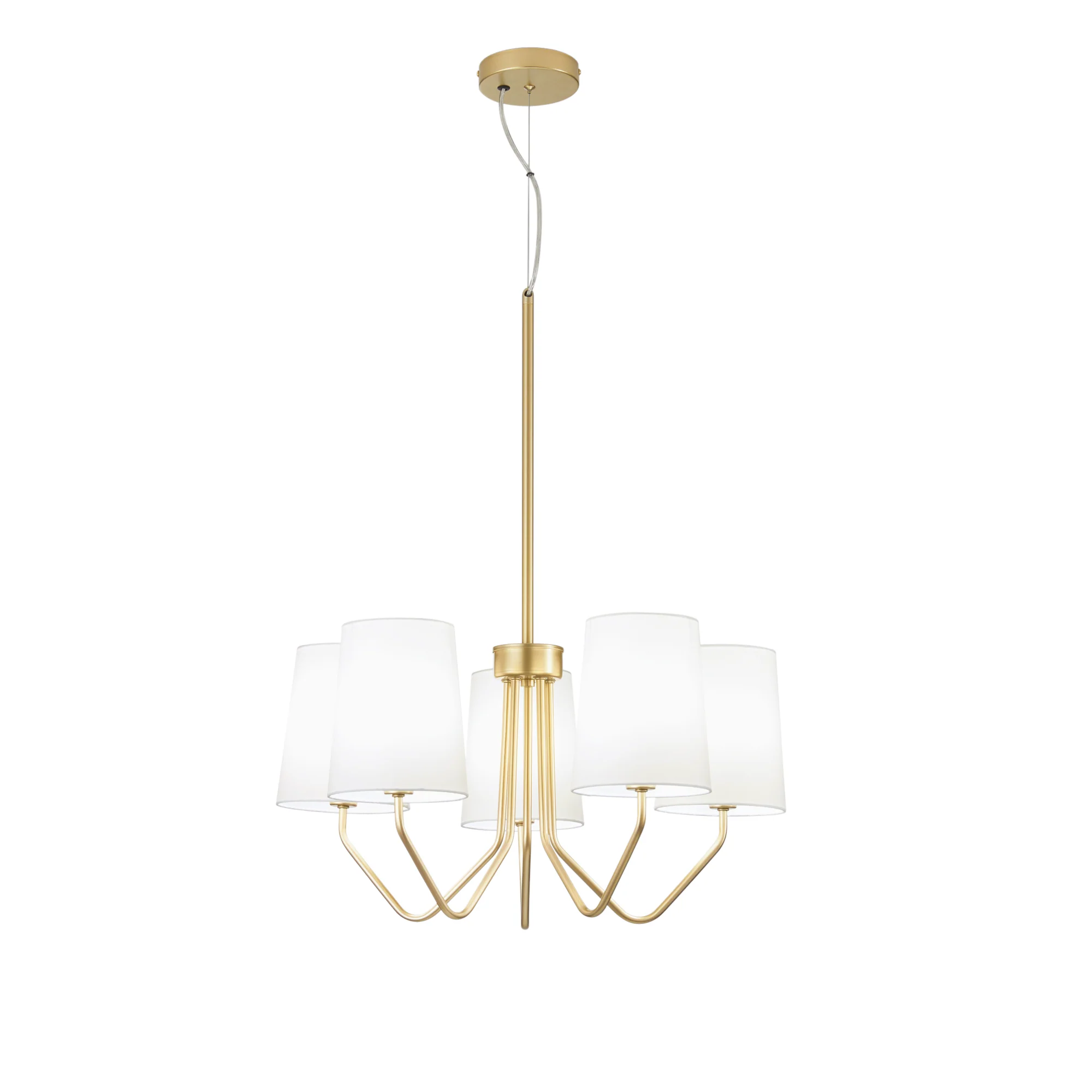 Luce Design Luster SALLY 5xE14 Metal/Tkanina Zlatni