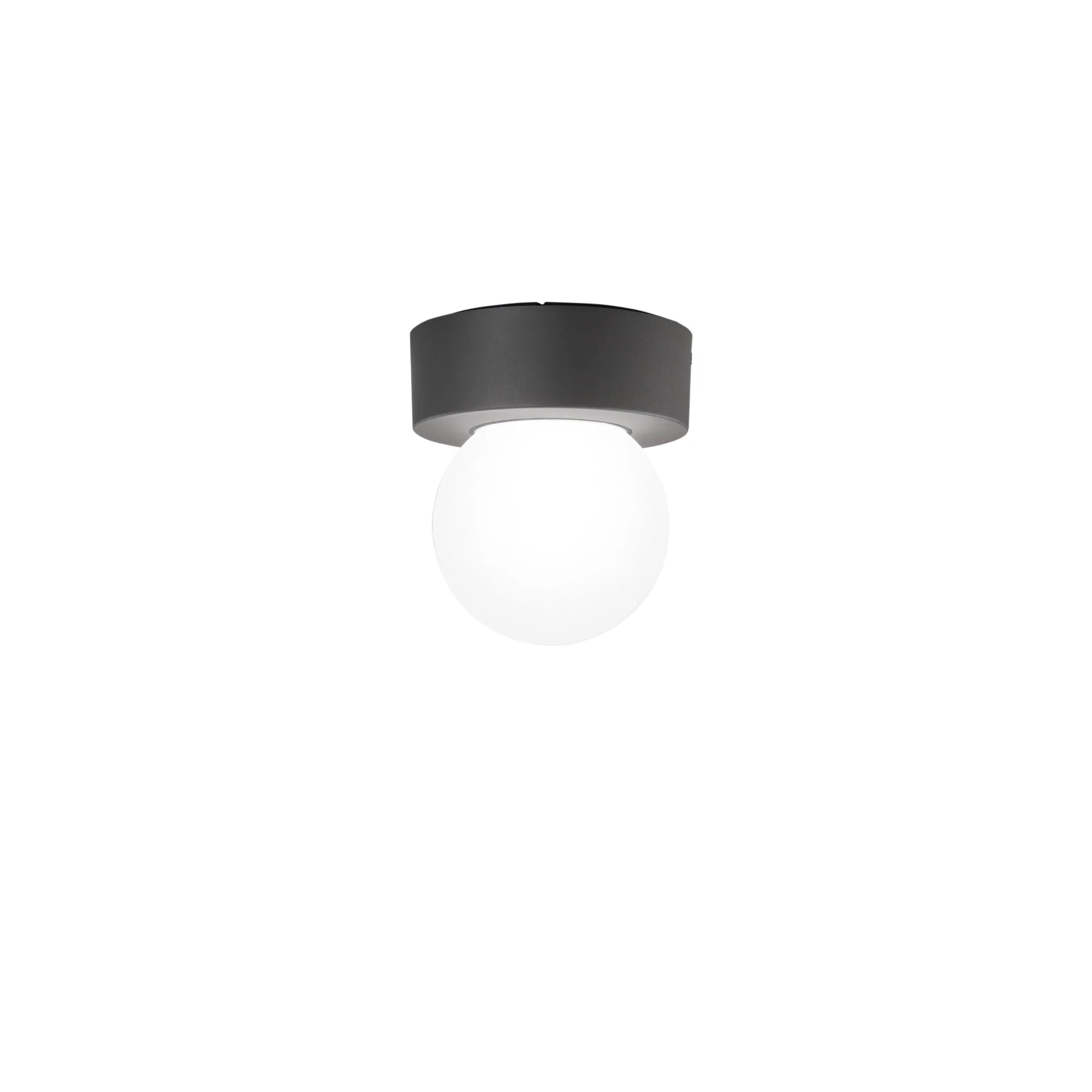 Intec Vanjska stropna lampa SKITTLE 1xE27 Aluminij/PC Siva