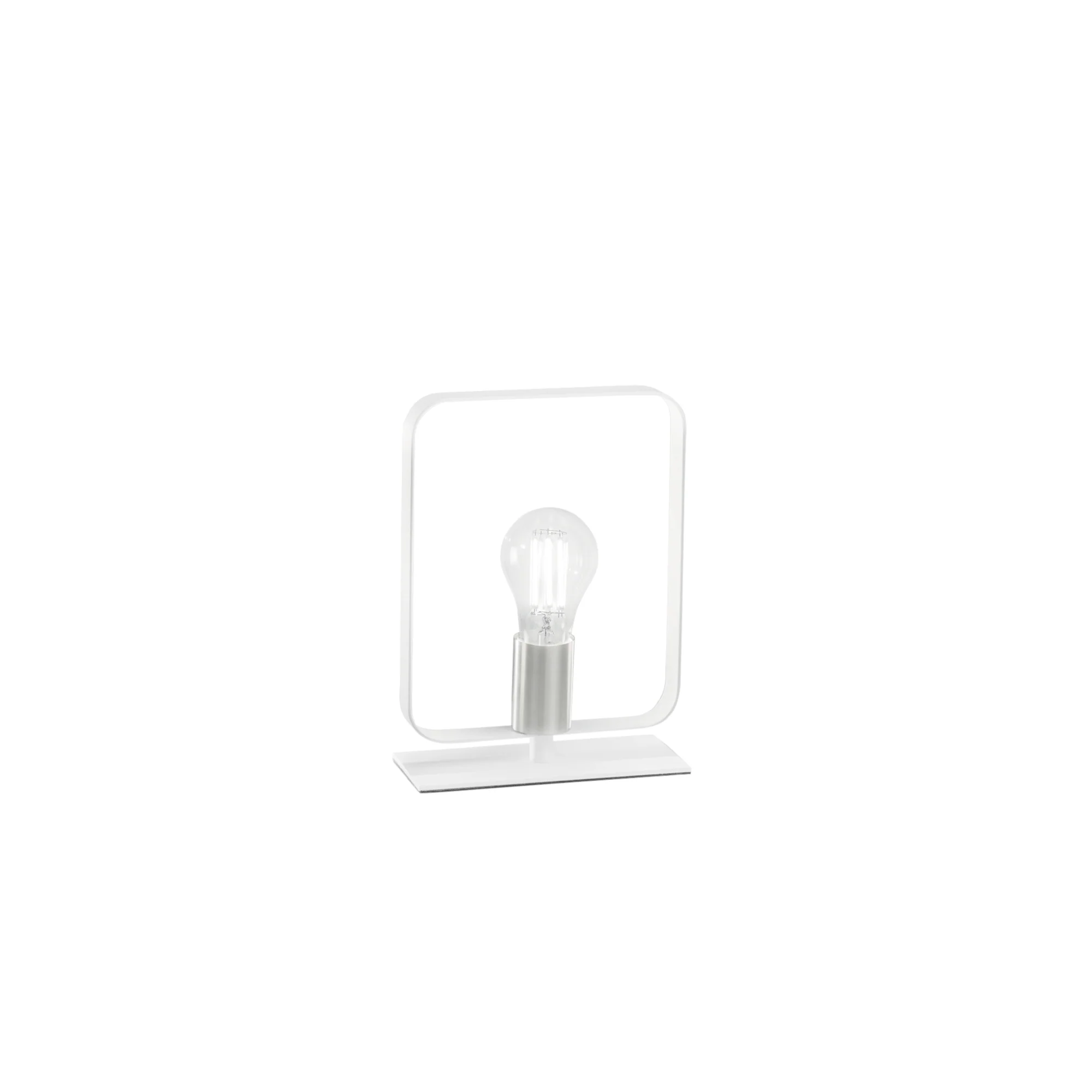 Luce Design Stolna lampa SMITH 1xE27 Metal Bijela/Srebrna