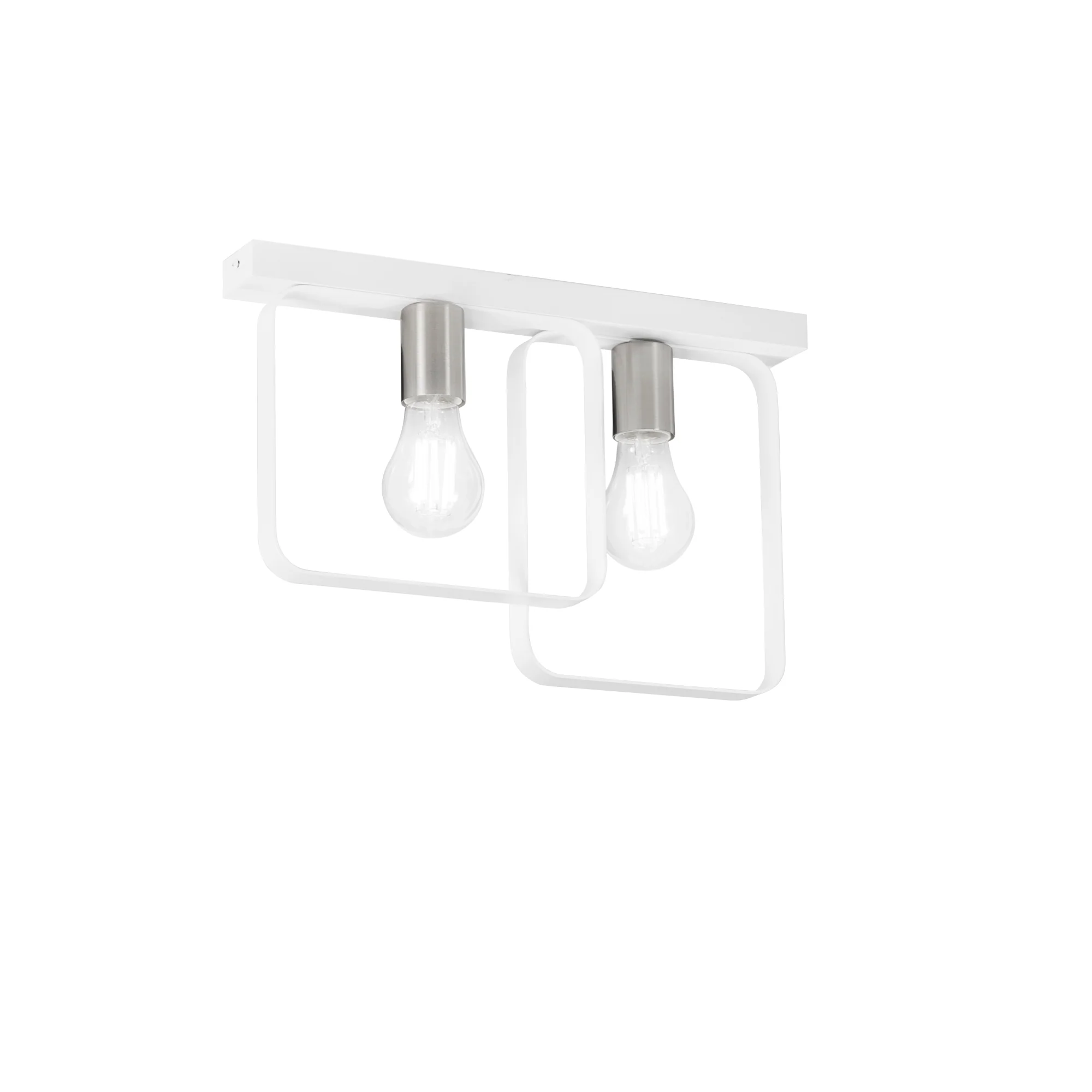 Luce Design Zidna/Stropna lampa SMITH 2xE27 Metal Bijela/Srebrna