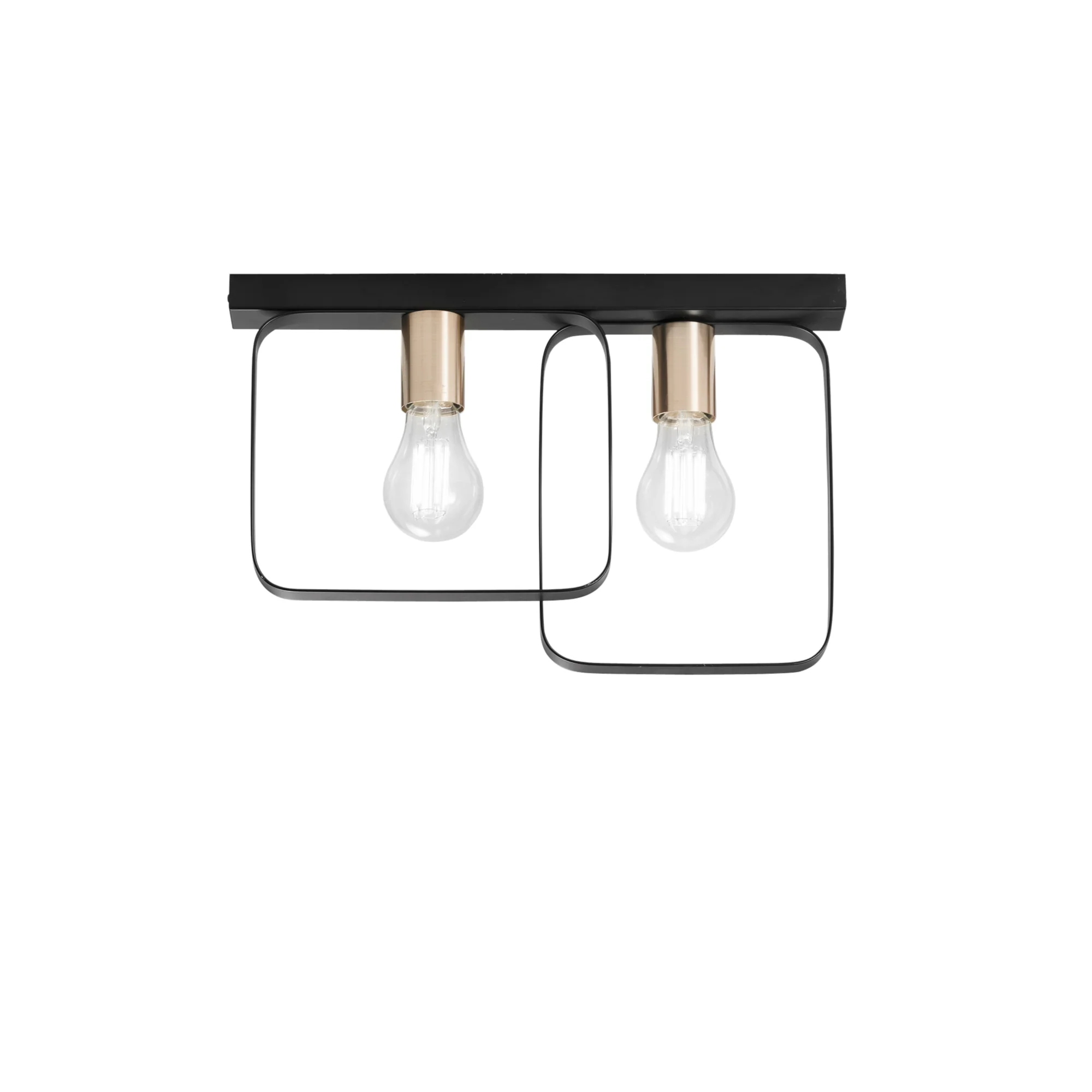 Luce Design Zidna/Stropna lampa SMITH 2xE27 Metal Crna/Zlatna
