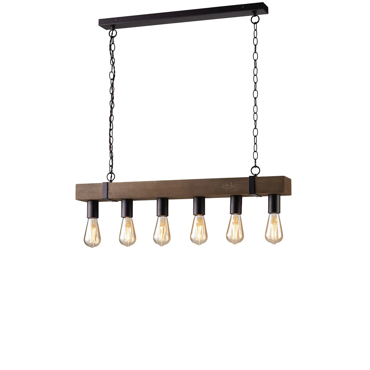 Luce Design Visilica TEXAS 6xE27 Drvo/Metal