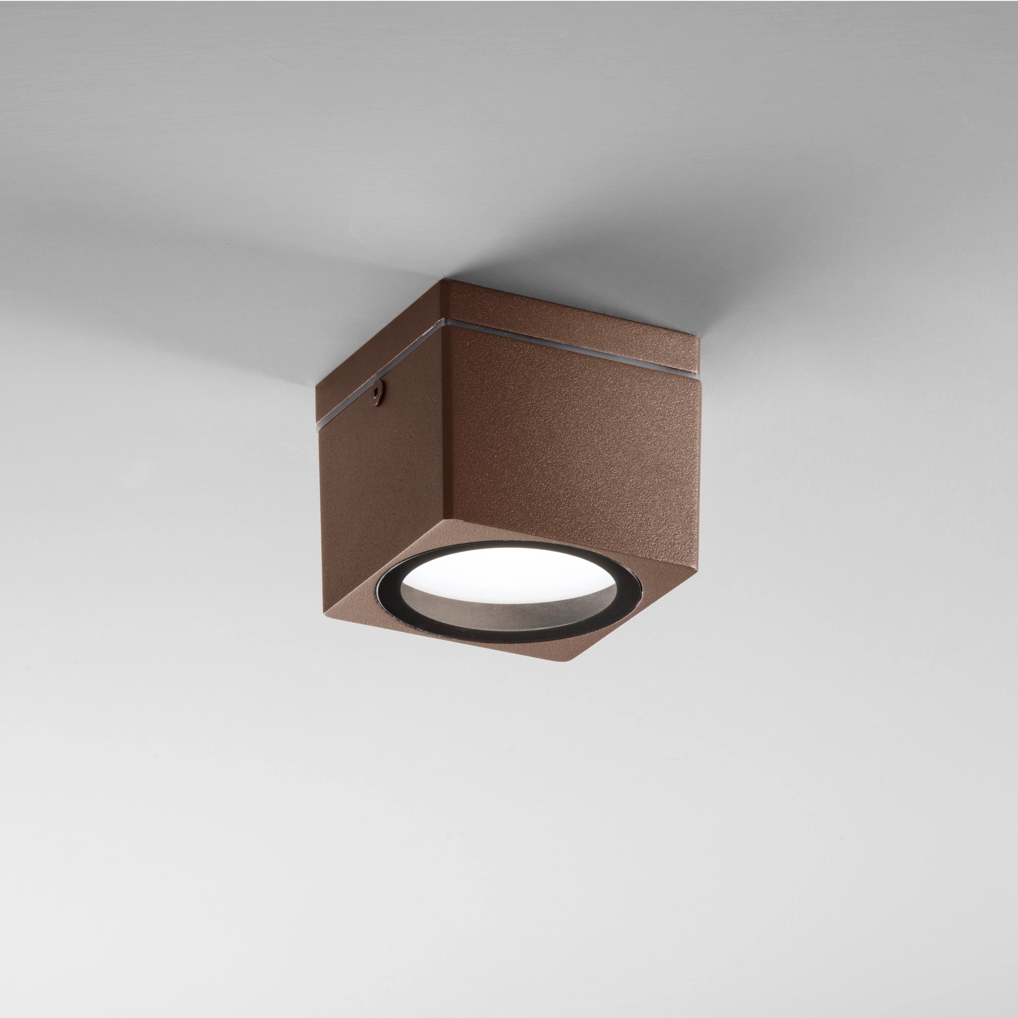 Intec Plafonjera TOWER 1xGX53 IP54 Aluminij Kvadratna Brončana