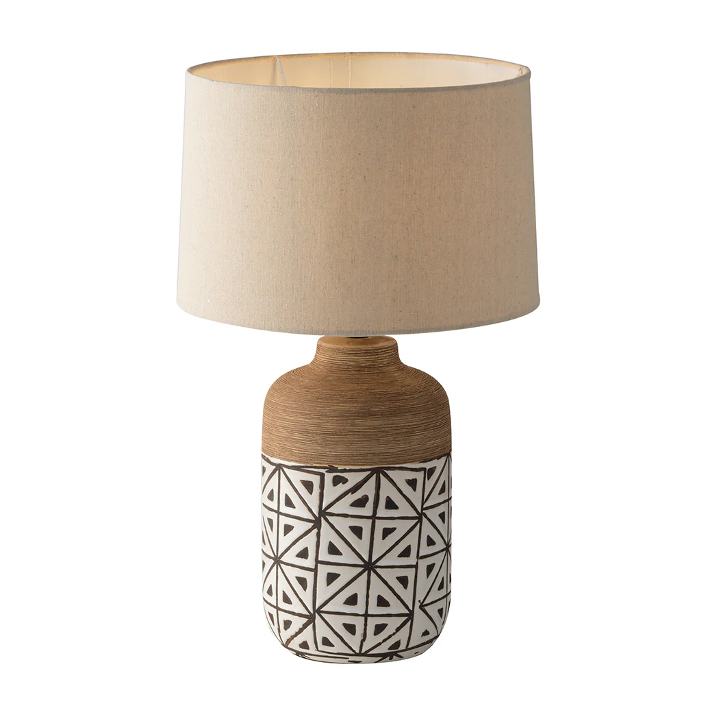 Luce Design Stolna lampa VIETRI 1xE27 Keramika/Tekstil 41cm