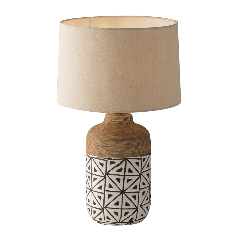 Luce Design Stolna lampa VIETRI 1xE27 Keramika/Tekstil 49 cm