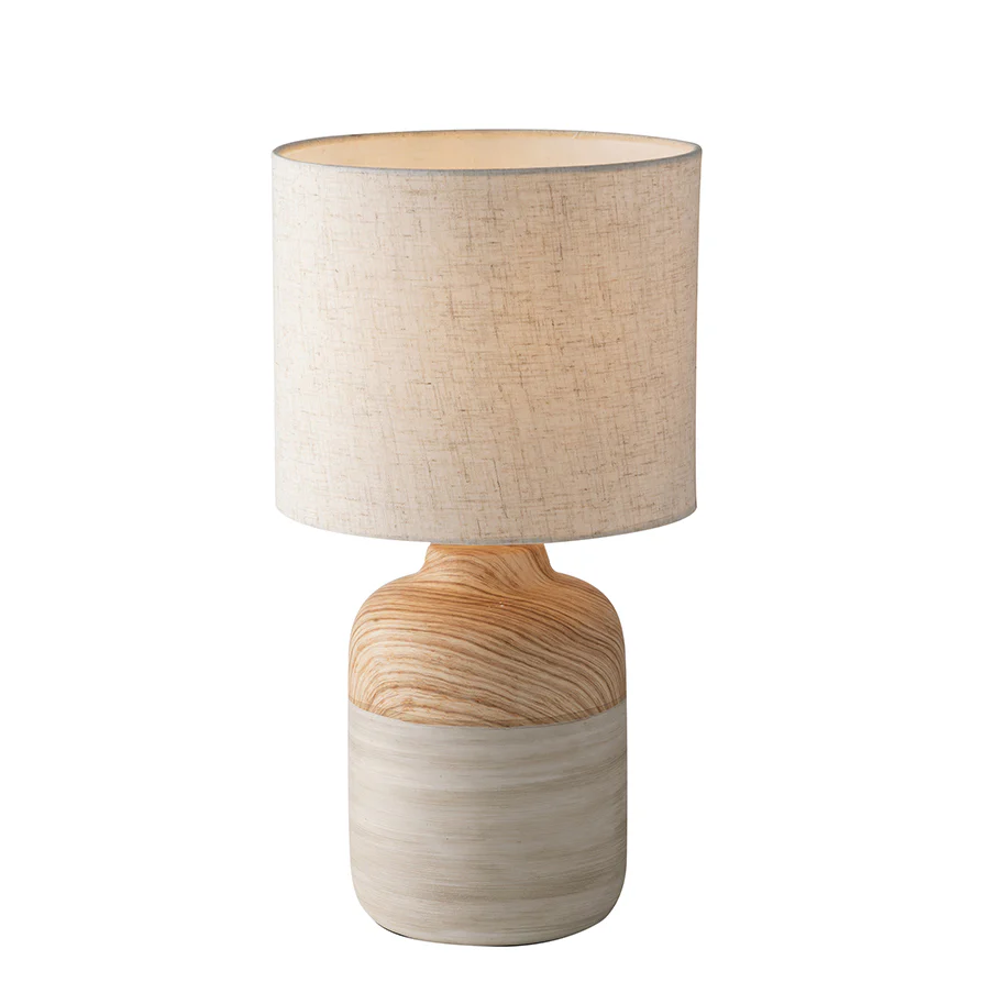 Luce Design Stolna lampa WOODY 1xE27 Keramika/Tekstil 41cm