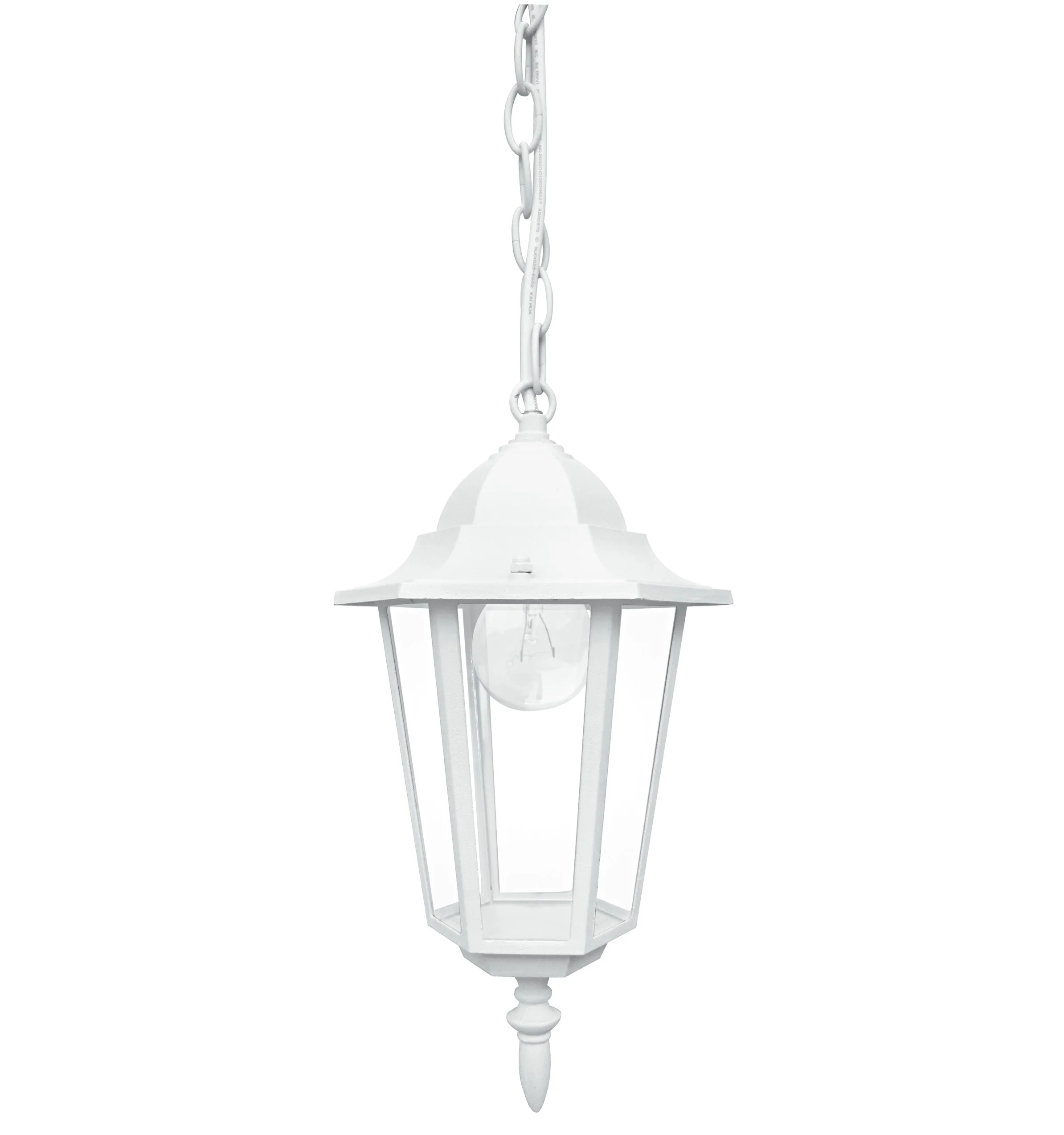 Intec Viseća vanjska svjetiljka MILANO 1xE27 840mm Aluminij/Staklo Bijela