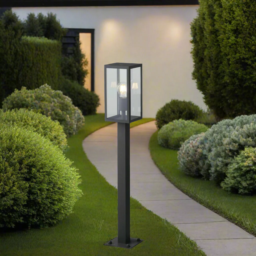 Intec Vanjska podna lanterna MIRAGE 1xE27 86cm Metal/Staklo Bijela