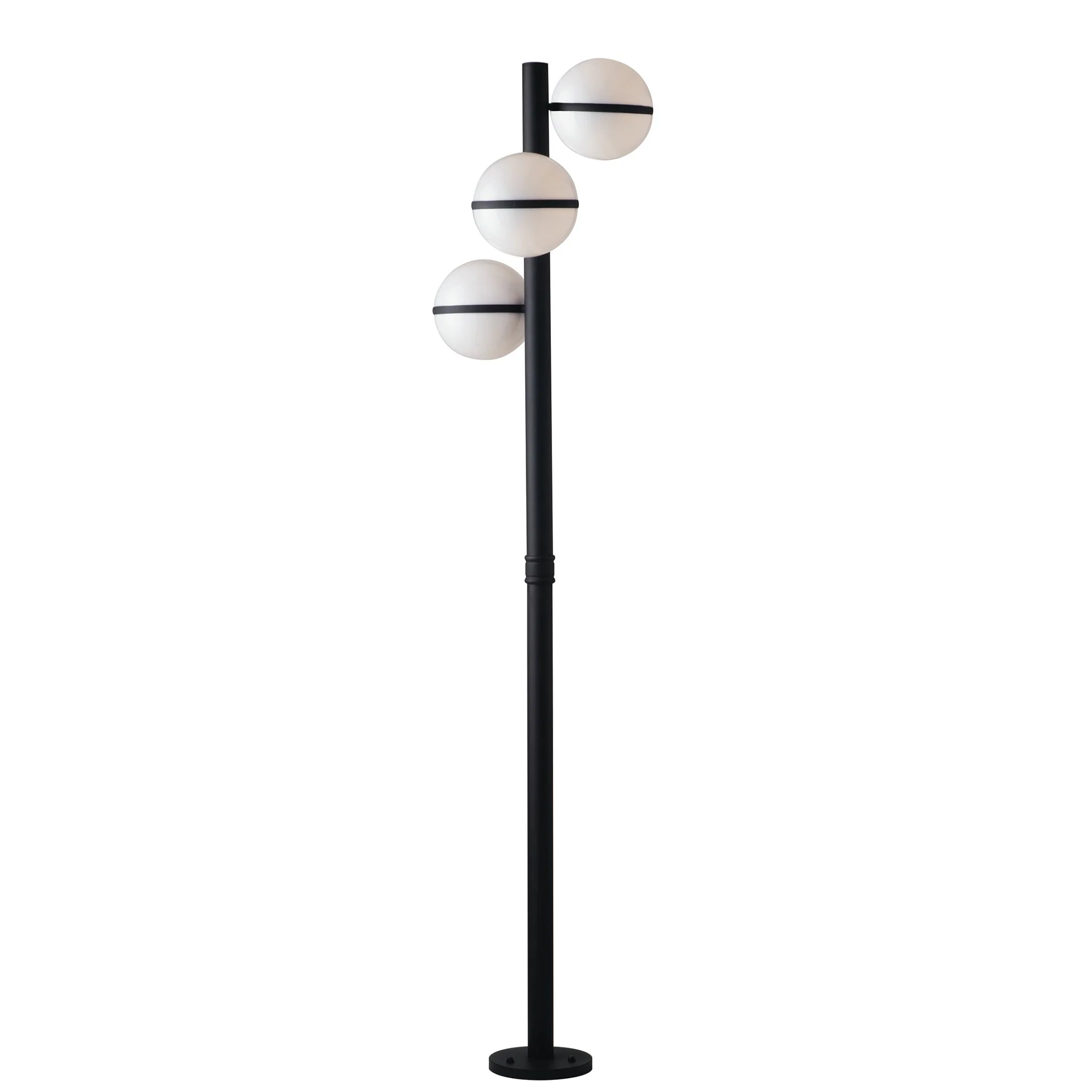 Intec Vanjska podna lampa ORBIT 3xE27 2035mm Aluminij/Akril Crna