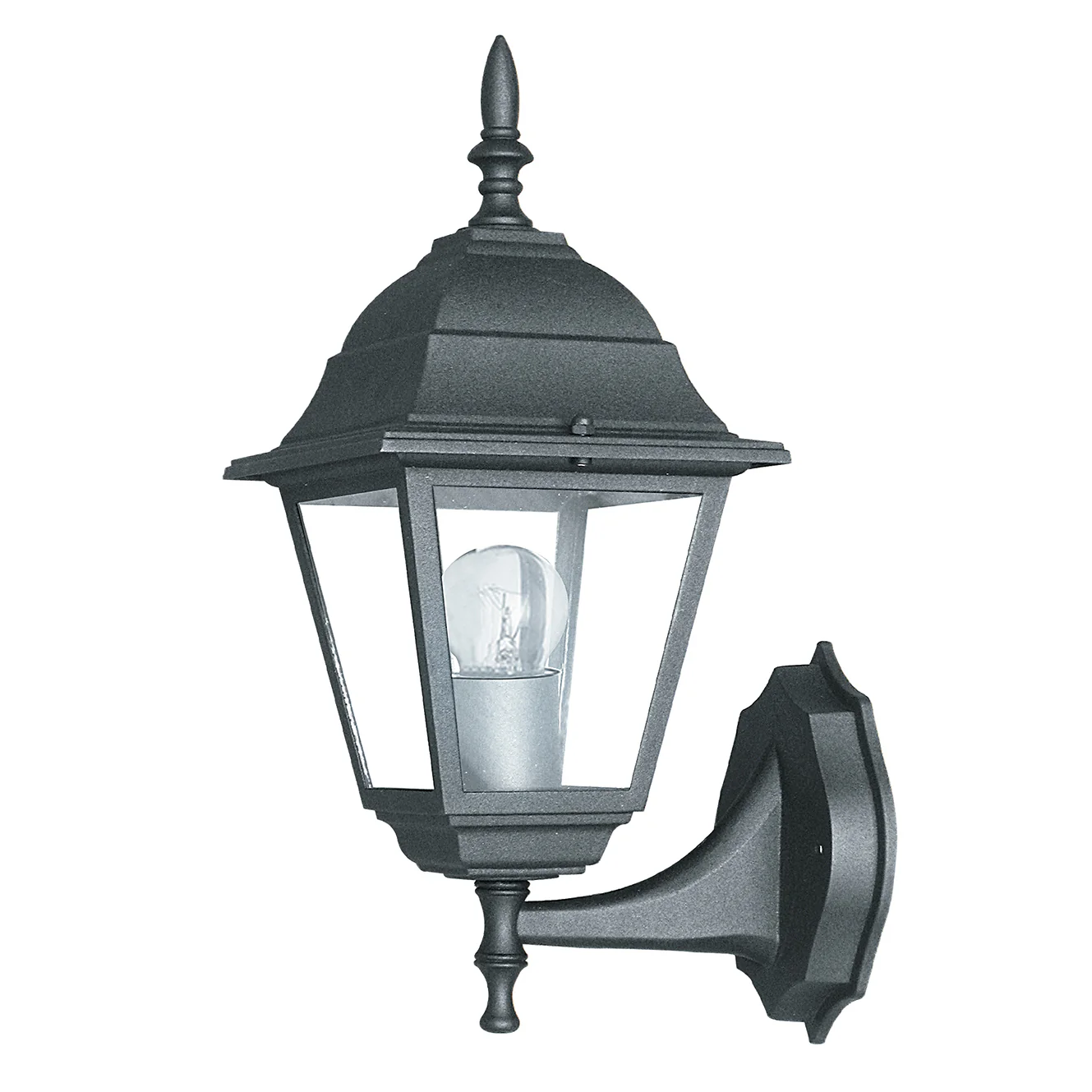 Intec Vanjska zidna lampa ROMA 1xE27 360mm Aluminij/Staklo Crna