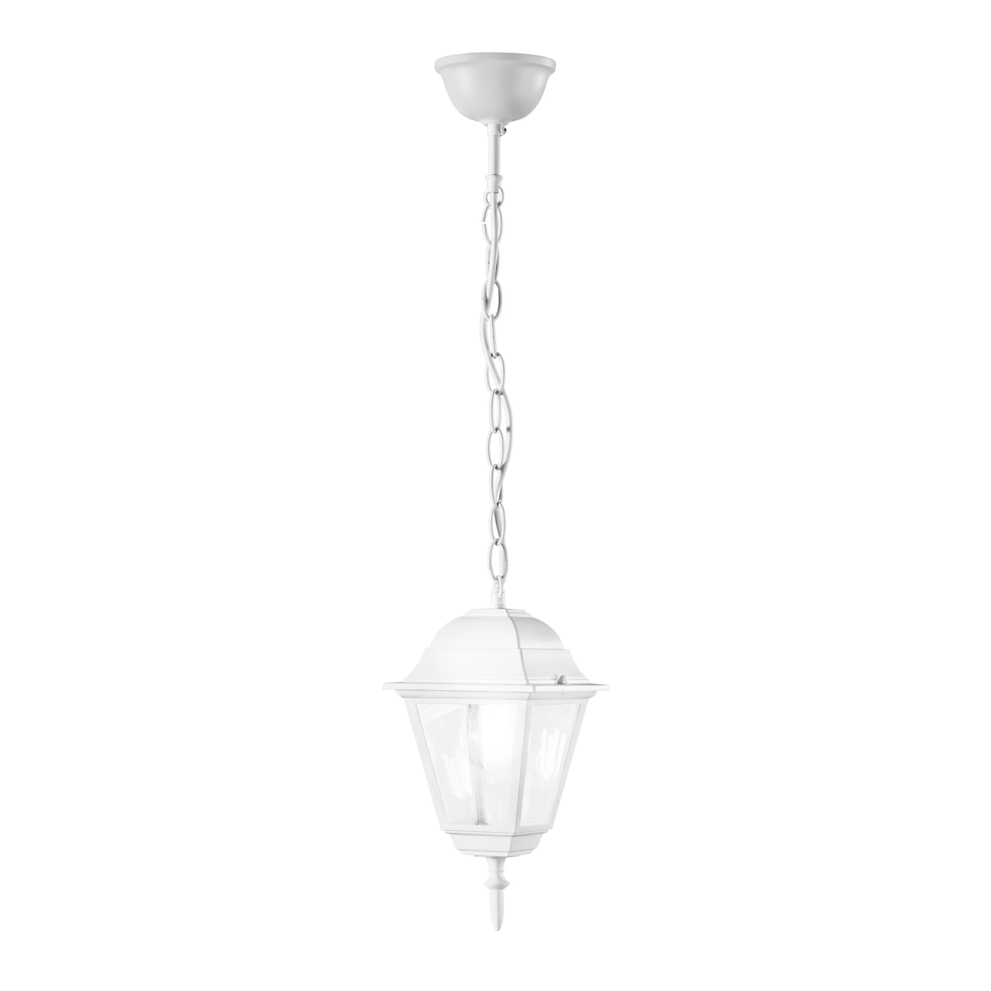 Intec Viseća vanjska stropna lampa ROMA 1xE27 970mm Aluminij/Staklo Bijela