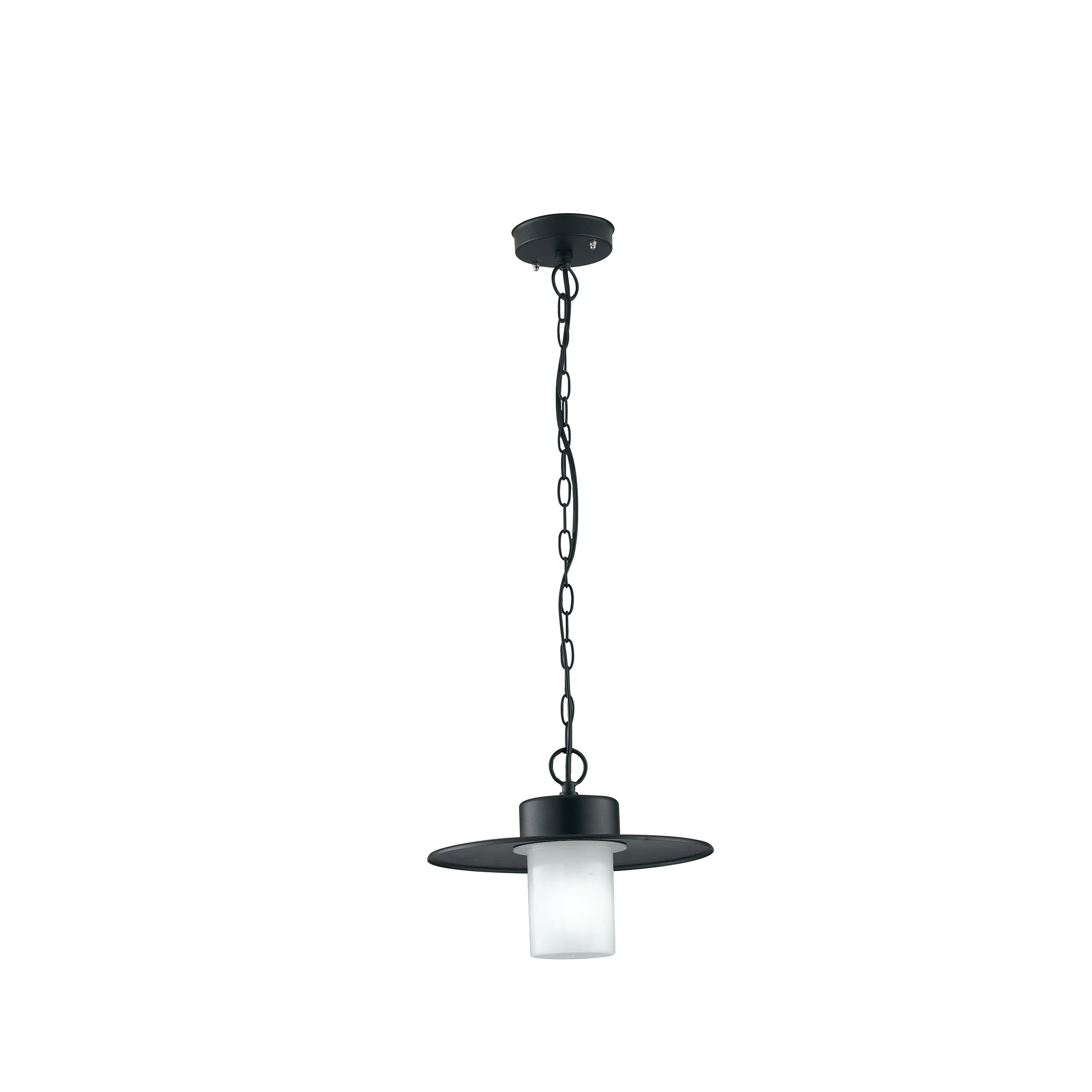 Intec Viseća vanjska lampa YORK 1xE27 Ø300mm Aluminij/PC Crna