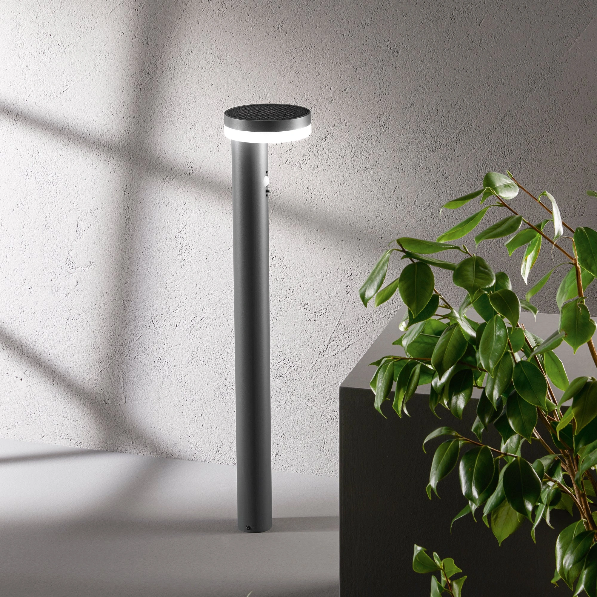Intec Podna solarna LED lampa ENYA 5W 4000K Aluminij Antracit