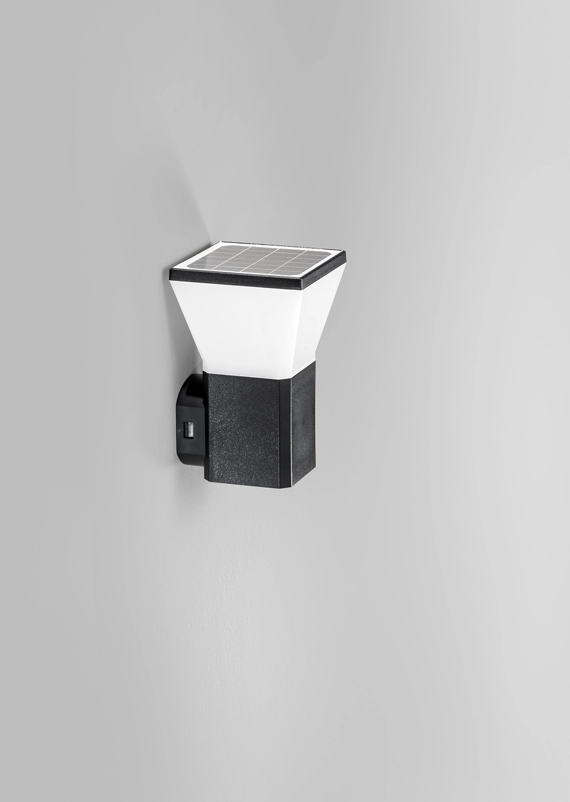 Intec Zidna solarna LED svjetiljka MAEVE 2,8W 2700K/6500K Aluminij Antracit
