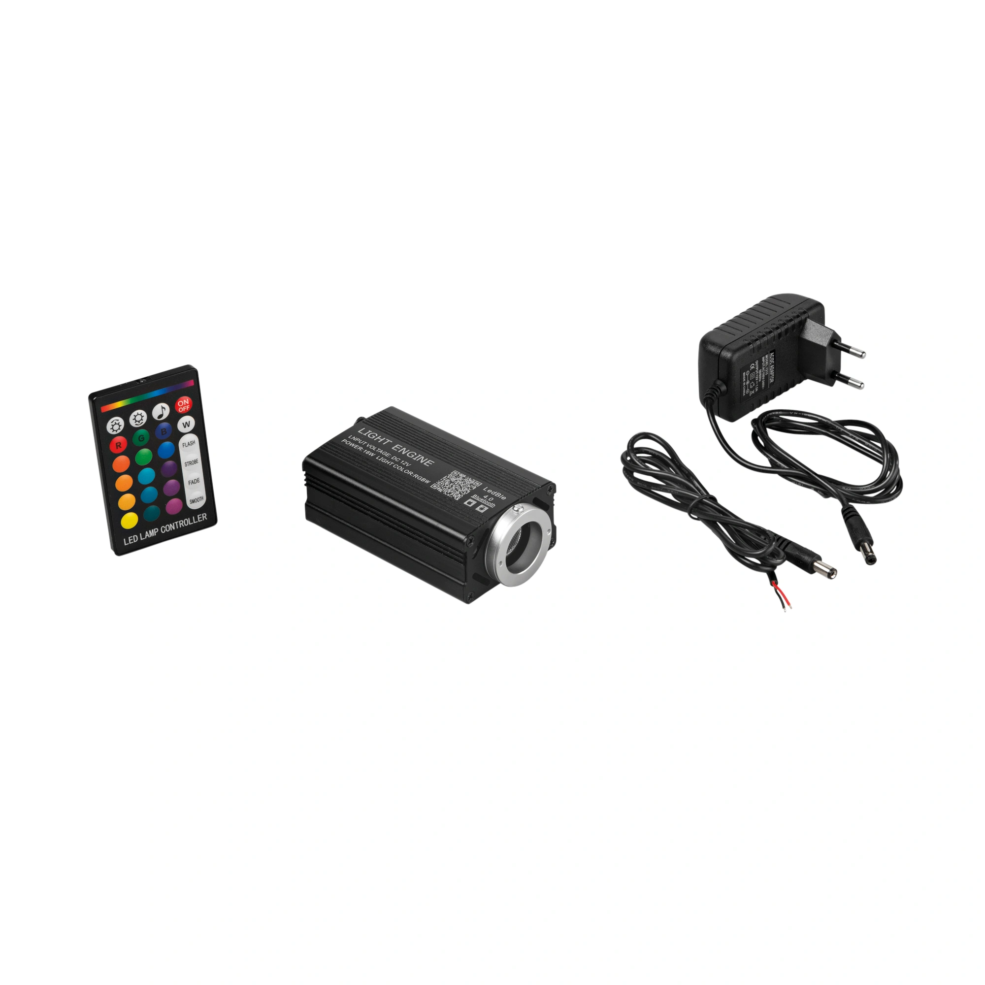 LED izvor svjetla za optička vlakna RGB + 4000K 16W DC12V + Adapter 220V
