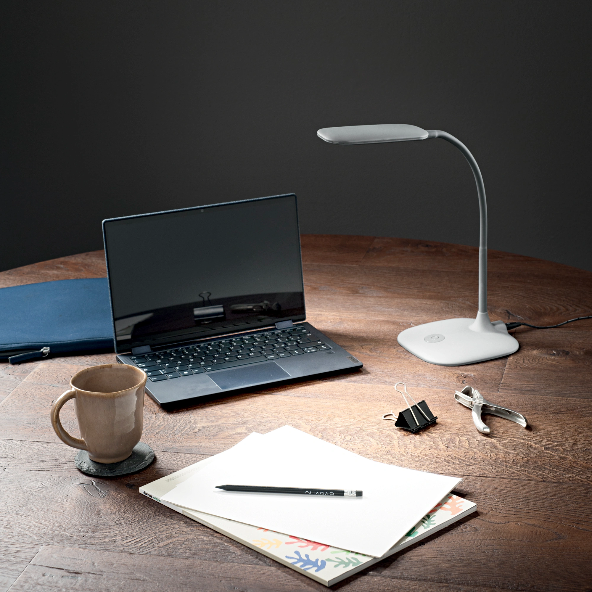 Luce Design LED stolna lampa DARWIN 4,8W Metal/Silikon Bijela