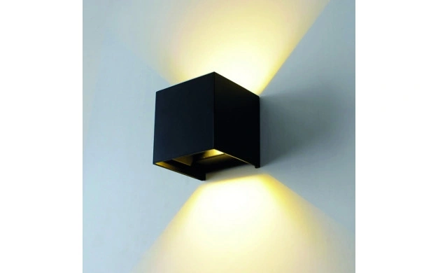 Optonica Zidna lampa Kvadratna 6W 4000K Aluminij Crna