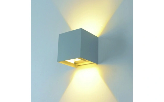 Optonica Zidna lampa Kvadratna 6W 3000K Aluminij Siva