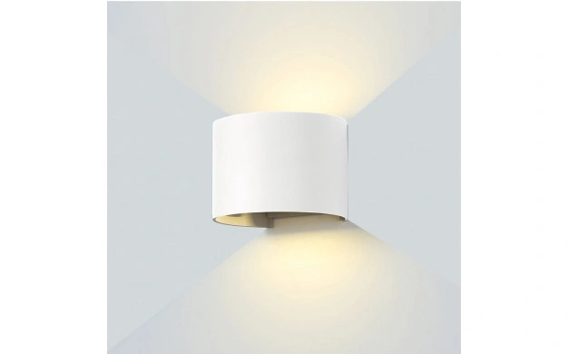 Optonica Zidna lampa Obla 6W 4000K Aluminij Bijela