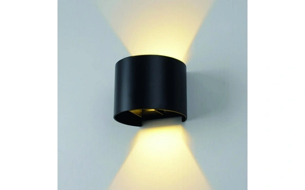 Optonica Zidna lampa Obla 6W 4000K Aluminij Crna