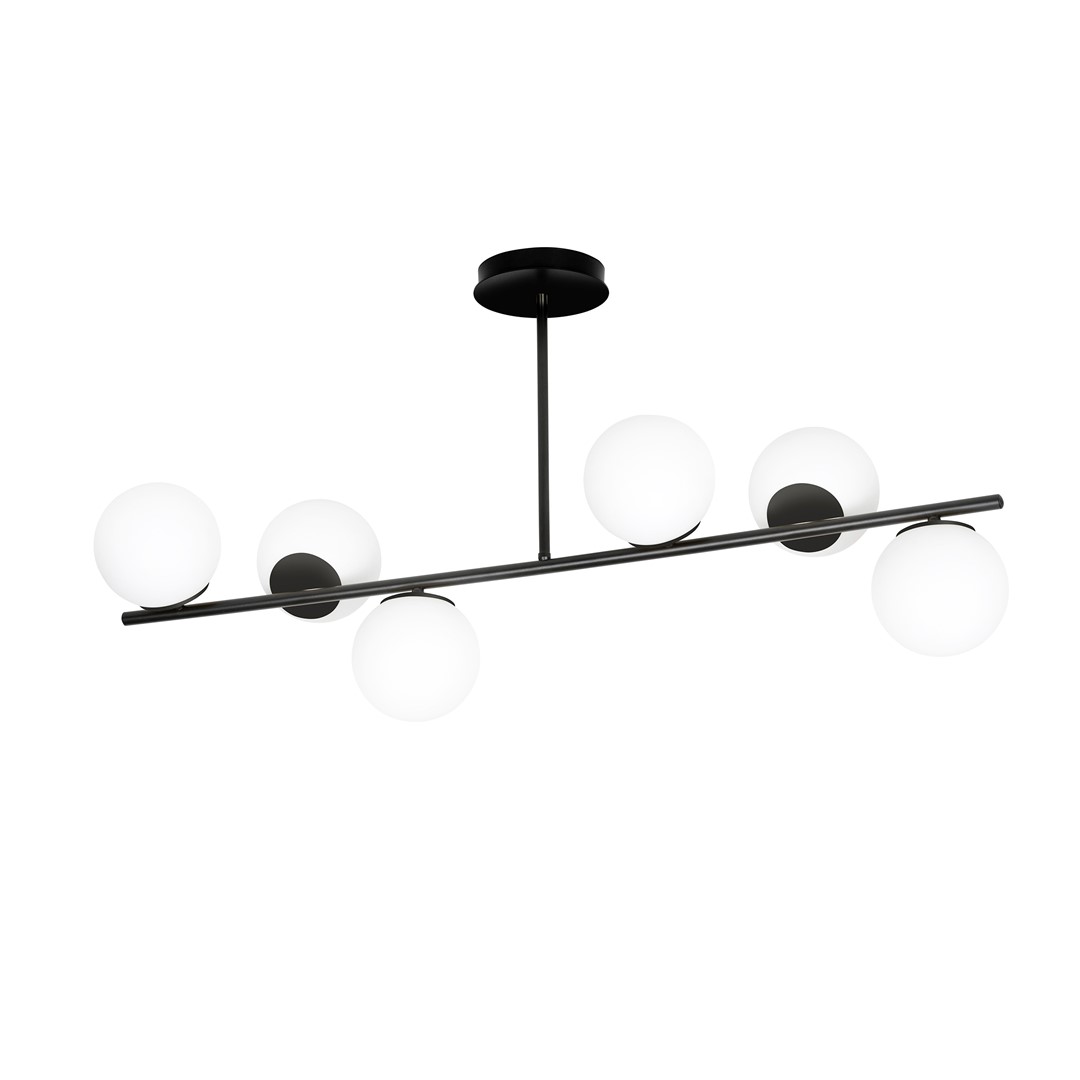 Emibig Stropna svjetiljka BIOR 230V 10W MAX LED E14 Čelik/ Staklo Crna