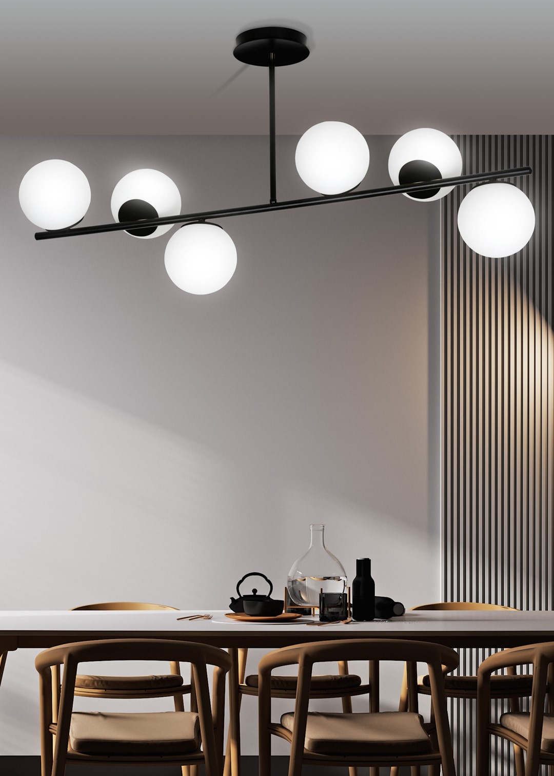 Emibig Stropna svjetiljka BIOR 230V 10W MAX LED E14 Čelik/ Staklo Crna