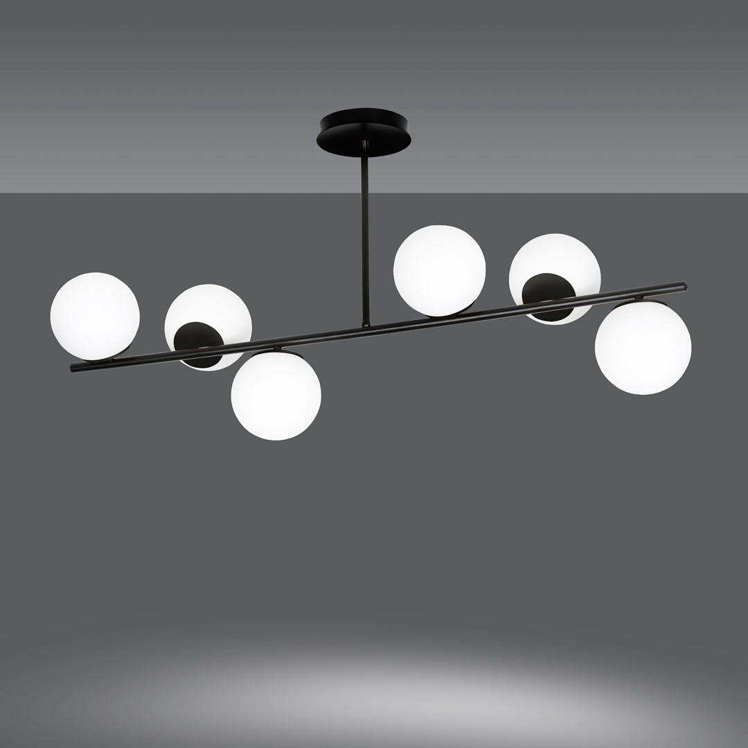 Emibig Stropna svjetiljka BIOR 230V 10W MAX LED E14 Čelik/ Staklo Crna