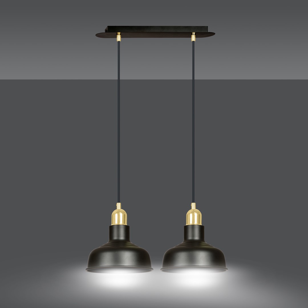 Emibig Visilica IBOR 230V 15W MAX LED E27 Čelik Crna