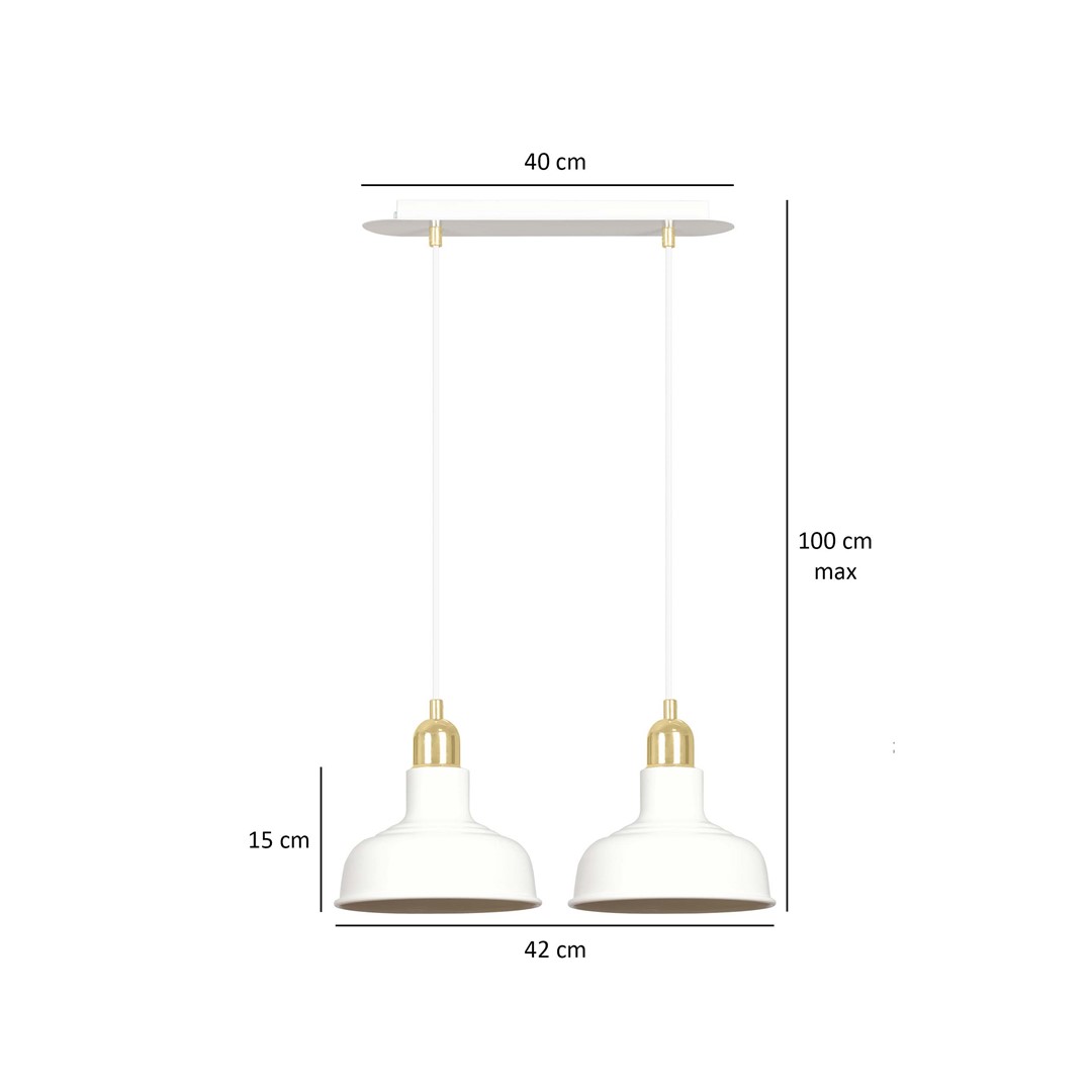 Emibig Visilica IBOR 230V 15W MAX LED E27 Čelik Bijela