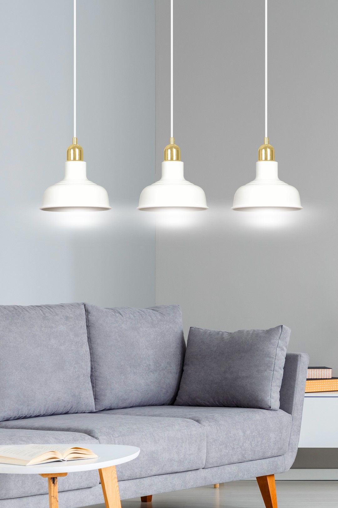Emibig Visilica IBOR 230V 15W MAX LED E27 Čelik Bijela