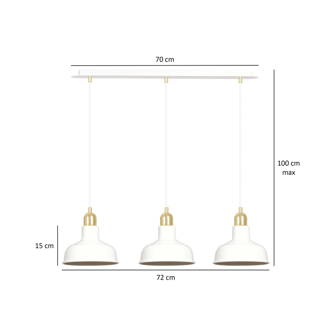 Emibig Visilica IBOR 230V 15W MAX LED E27 Čelik Bijela
