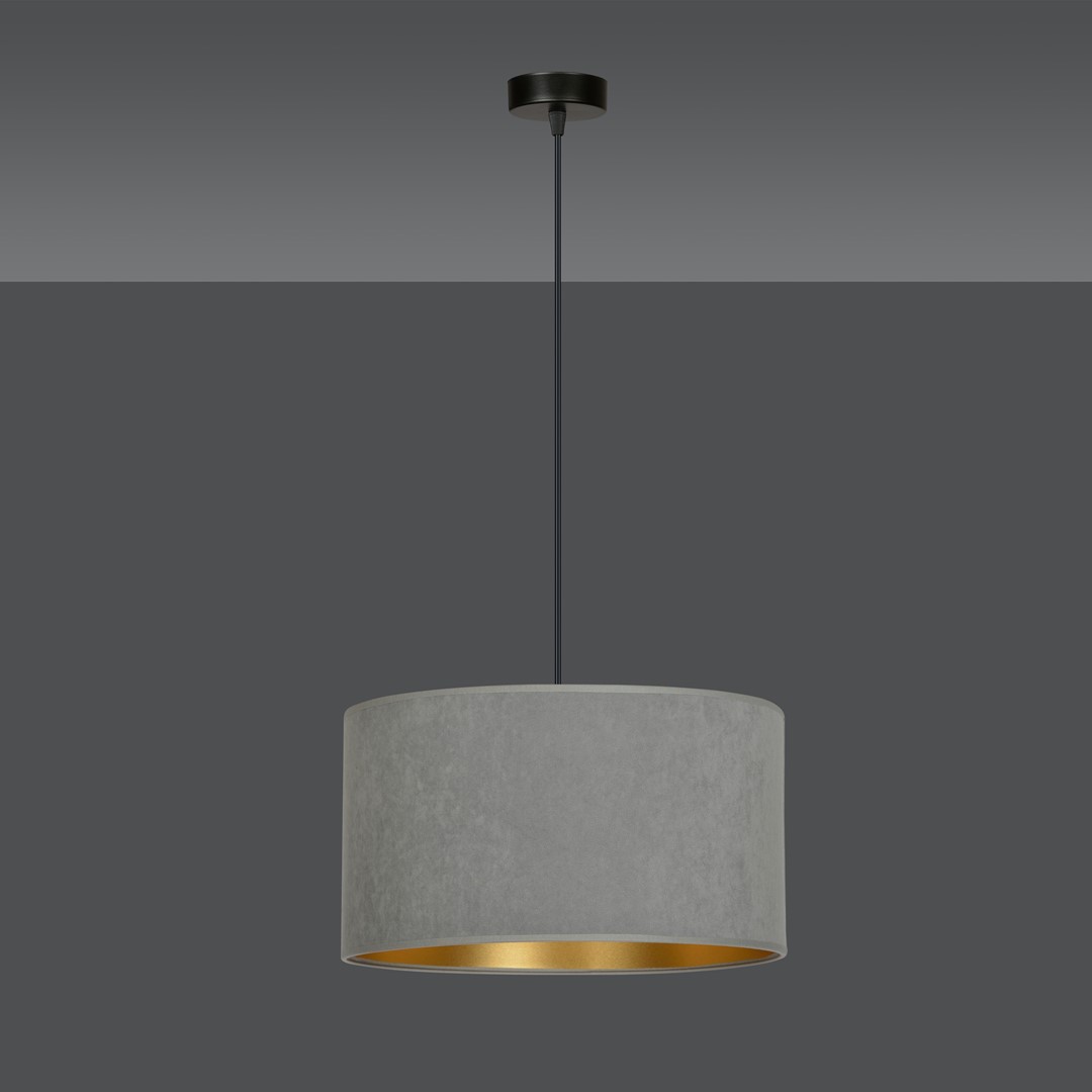 Emibig Visilica HILDE 230V 15W MAX LED E27 Čelik/ Tkanina Crna