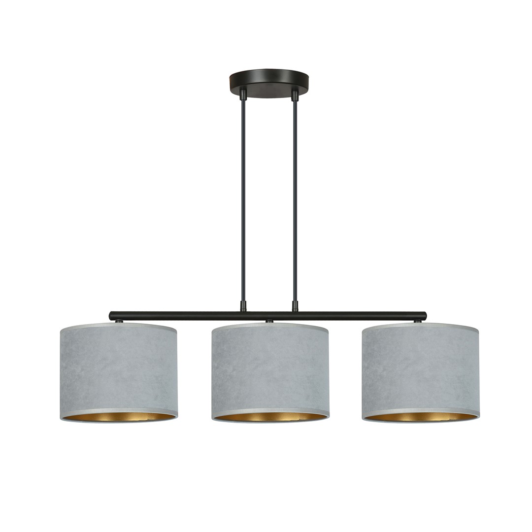 Emibig Visilica HILDE 230V 15W MAX LED E27 Čelik/ Tkanina Crna