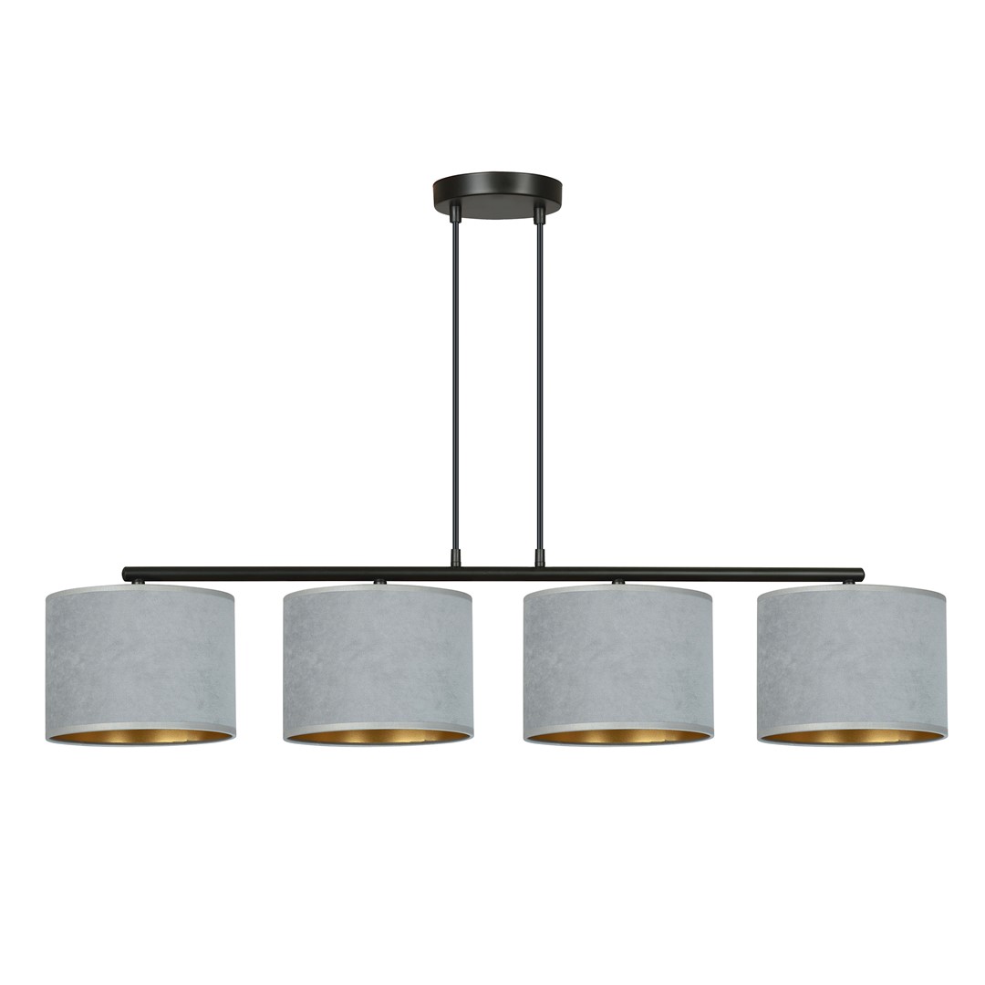 Emibig Visilica HILDE 230V 15W MAX LED E27 Čelik/ Tkanina Crna
