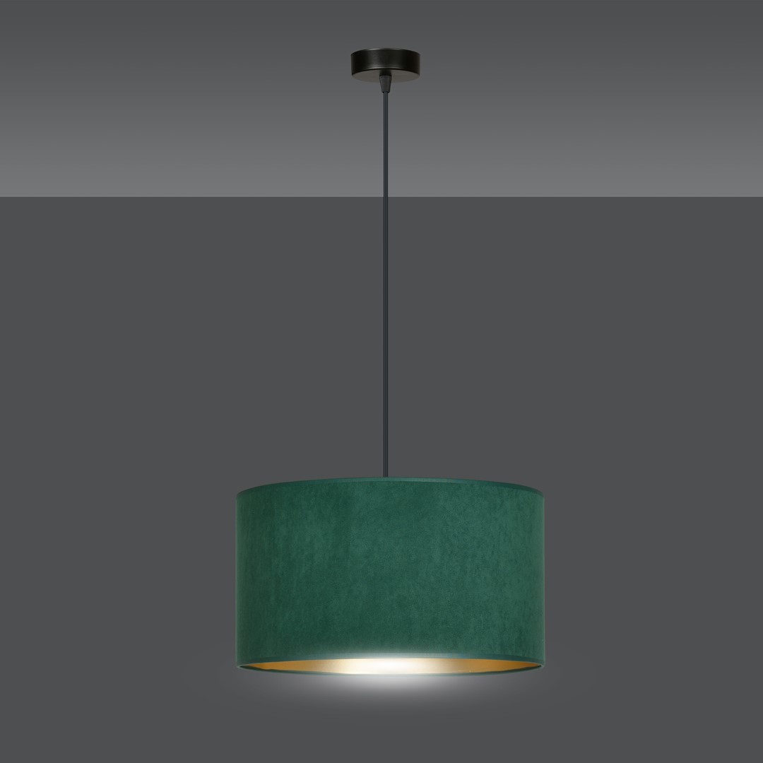 Emibig Visilica HILDE 230V 15W MAX LED E27 Čelik/ Tkanina Crna