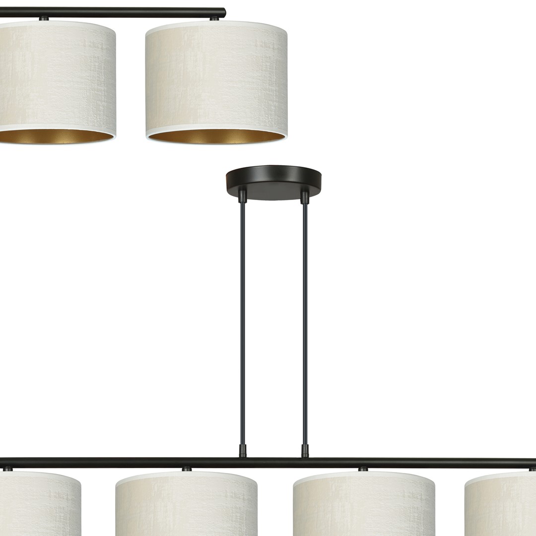 Emibig Visilica HILDE 230V 15W MAX LED E27 Čelik/ Tkanina Crna