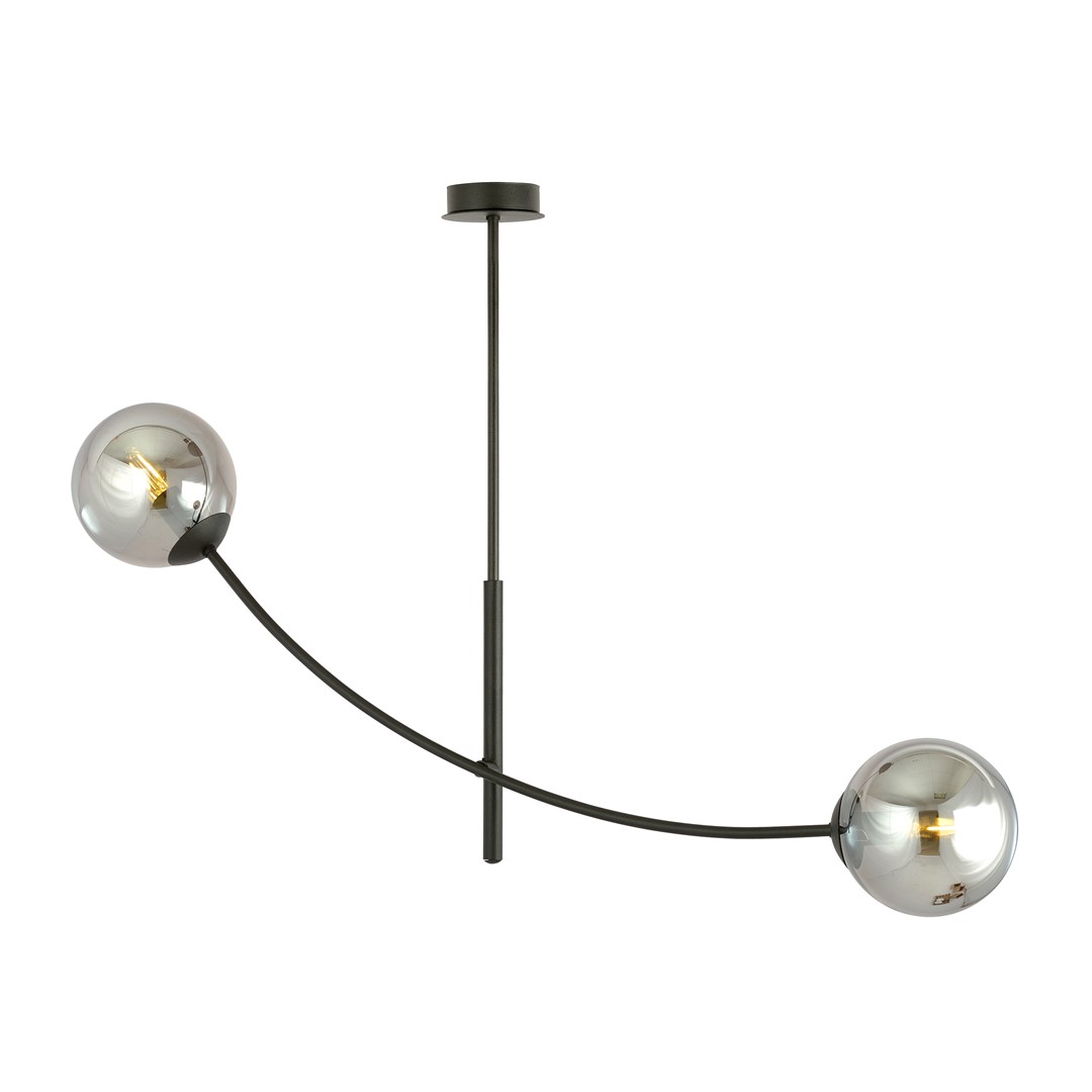 Emibig Stropna svjetiljka HUNTER 230V 10W MAX LED E14 Čelik/ Staklo Crna