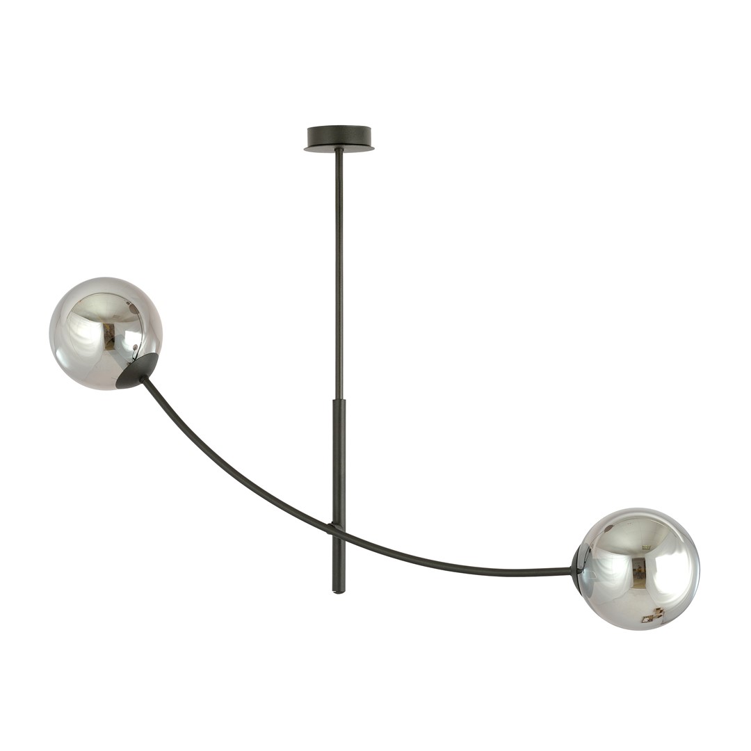 Emibig Stropna svjetiljka HUNTER 230V 10W MAX LED E14 Čelik/ Staklo Crna