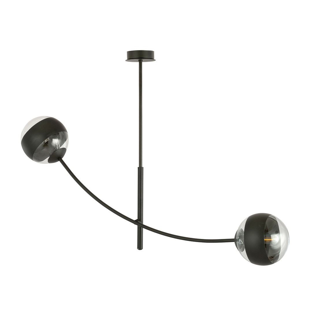 Emibig Stropna svjetiljka HUNTER 230V 10W MAX LED E14 Čelik/ Staklo Crna