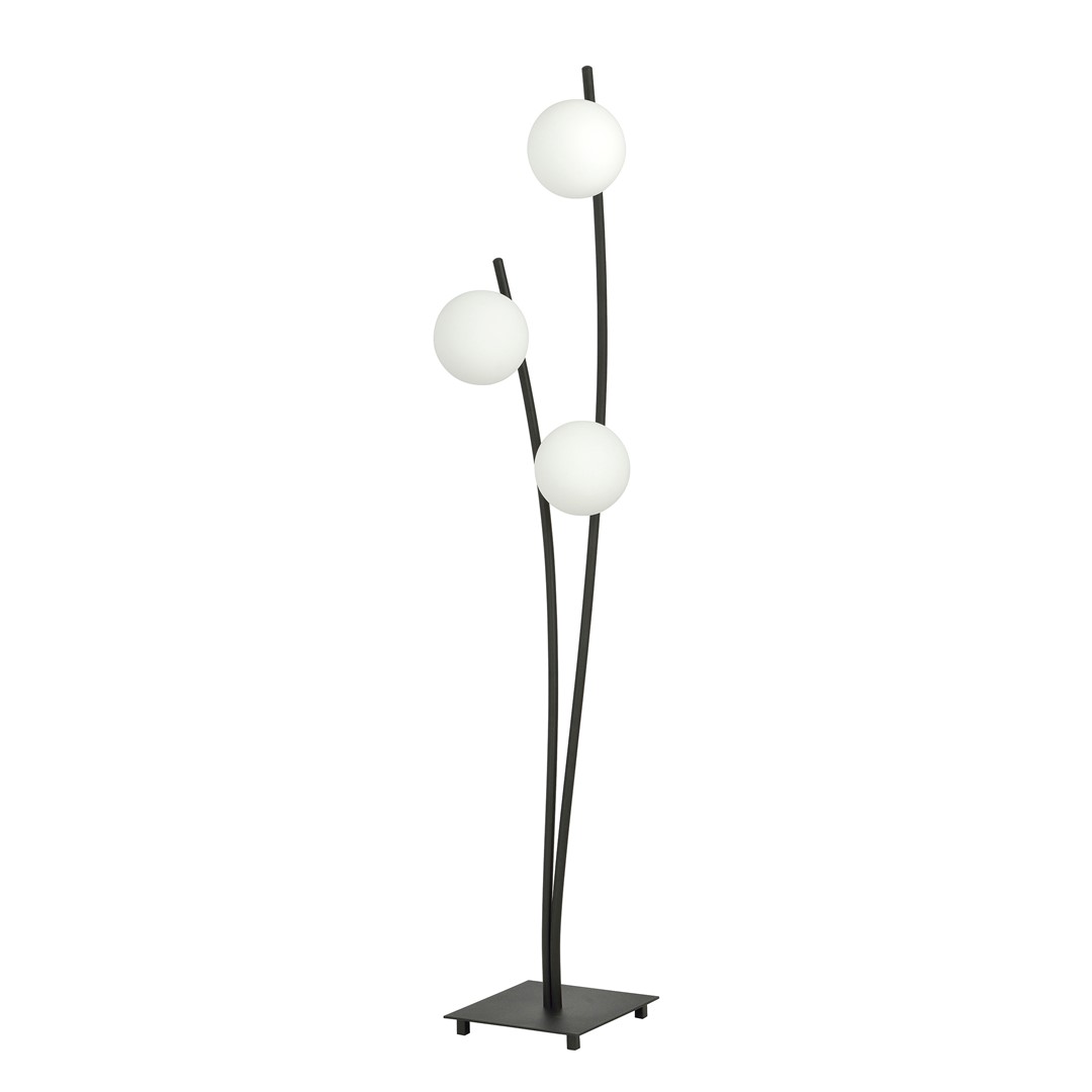 Emibig Podna lampa HUNTER 230V 10W MAX LED E14 Čelik/ Staklo Crna