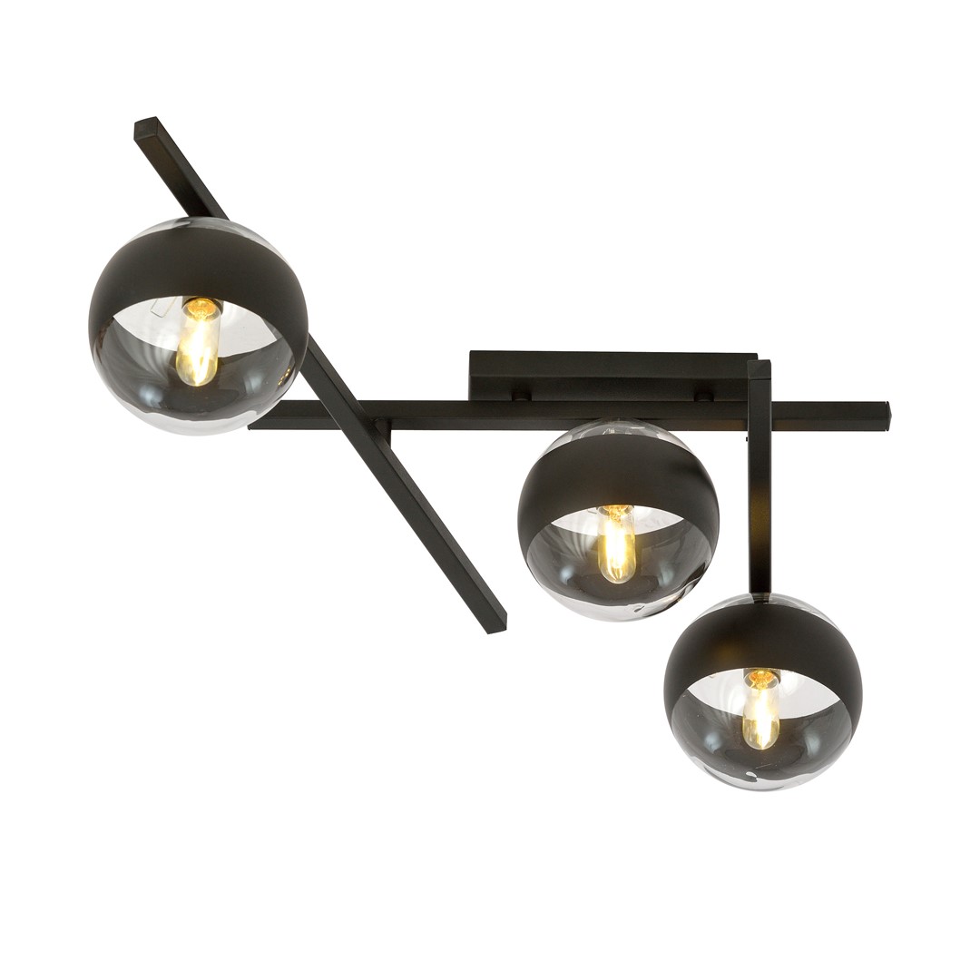 Emibig Stropna svjetiljka SMART 230V 10W MAX LED E14 Čelik/ Staklo Crna