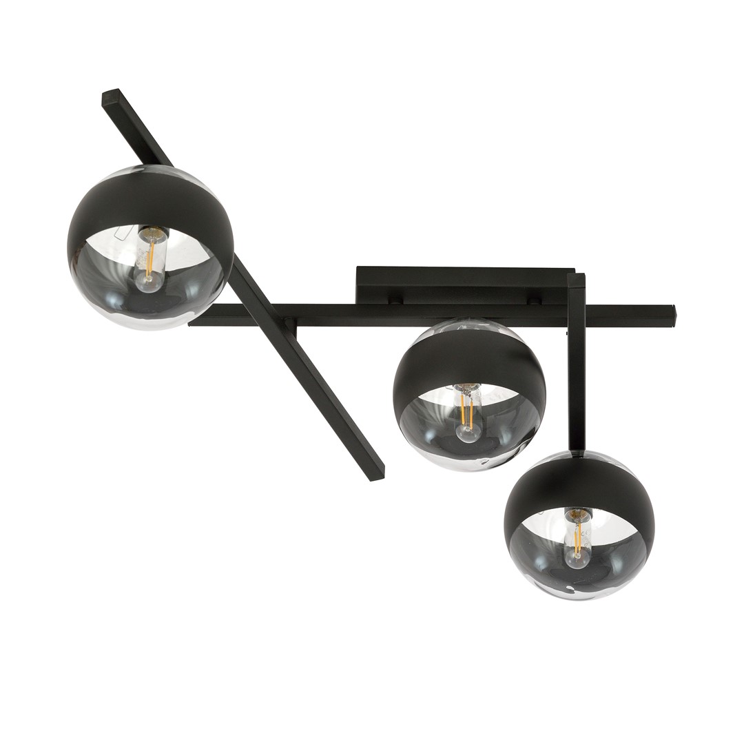 Emibig Stropna svjetiljka SMART 230V 10W MAX LED E14 Čelik/ Staklo Crna