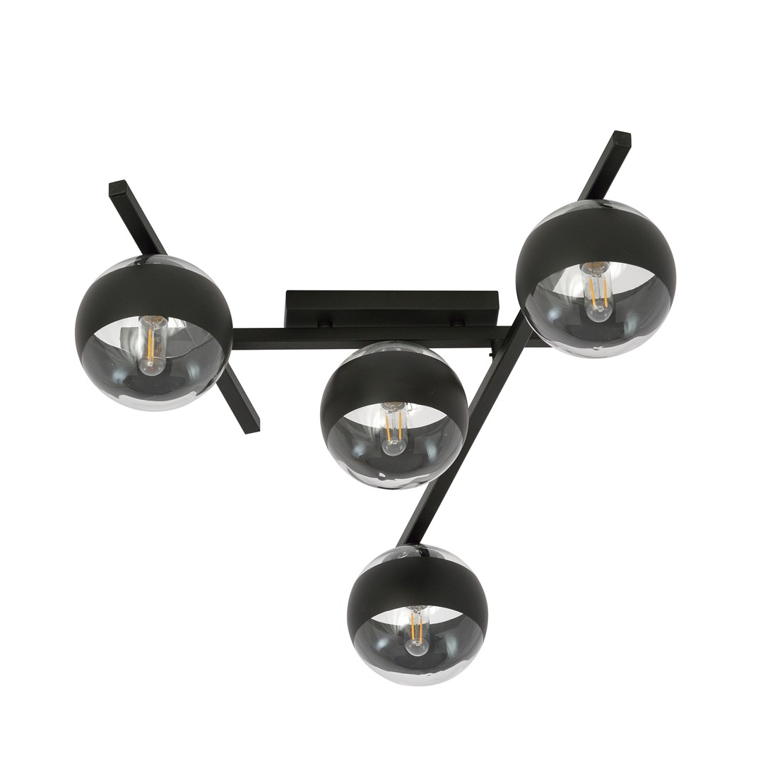 Emibig Stropna svjetiljka SMART 230V 10W MAX LED E14 Čelik/ Staklo Crna
