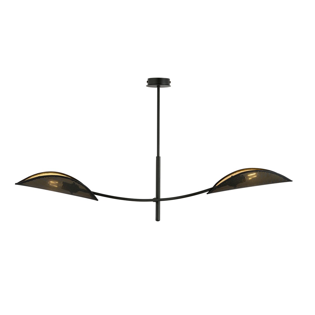 Emibig Stropna svjetiljka LOTUS 230V 10W MAX LED E14 Čelik/ Tkanina Crna
