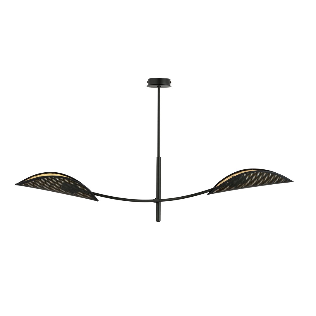 Emibig Stropna svjetiljka LOTUS 230V 10W MAX LED E14 Čelik/ Tkanina Crna