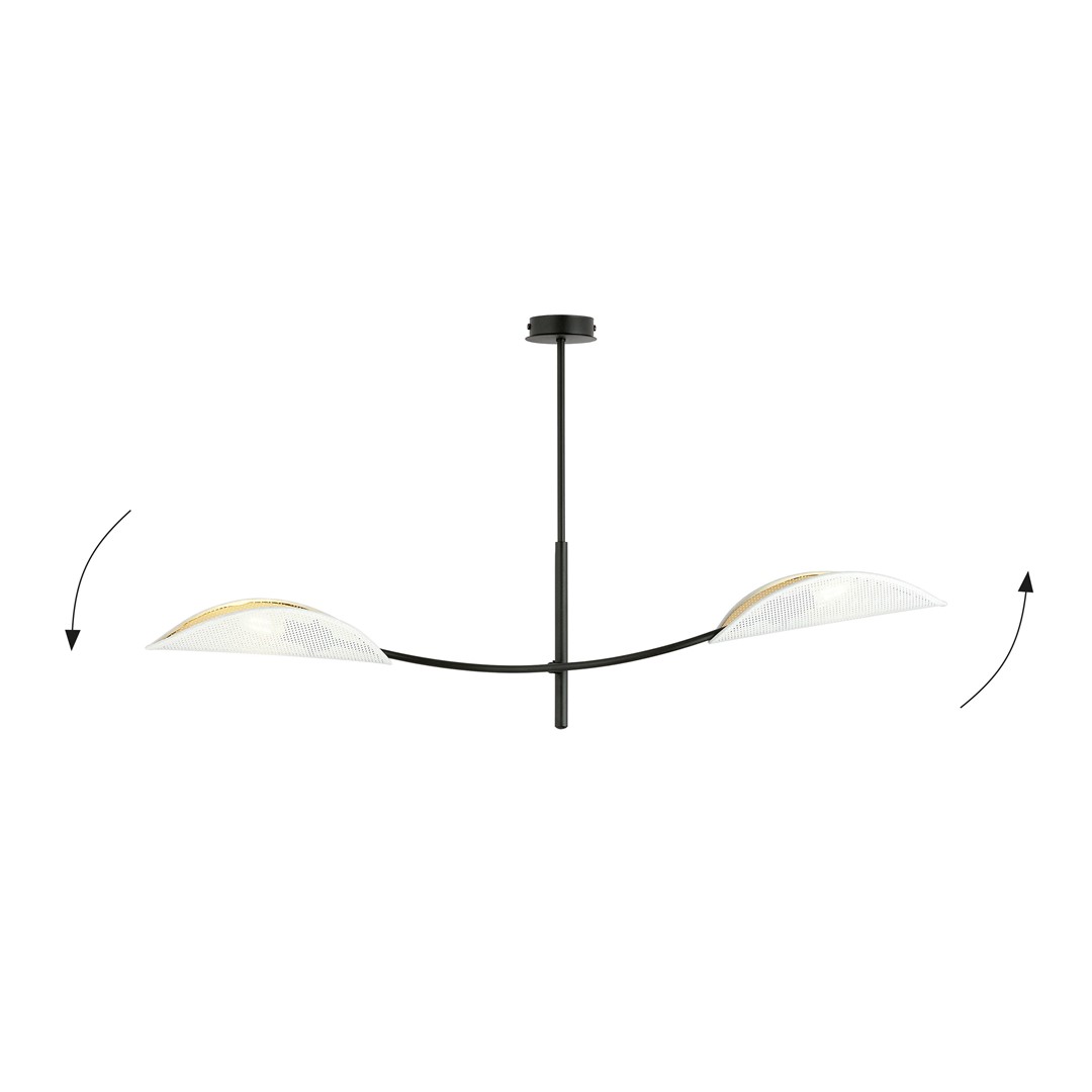 Emibig Stropna svjetiljka LOTUS 230V 10W MAX LED E14 Čelik/ Tkanina Crna