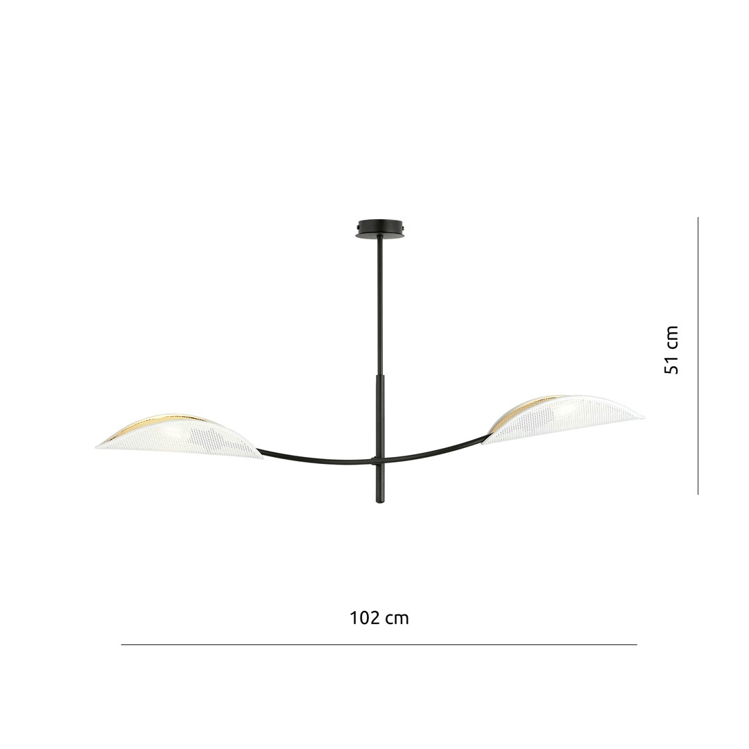 Emibig Stropna svjetiljka LOTUS 230V 10W MAX LED E14 Čelik/ Tkanina Crna