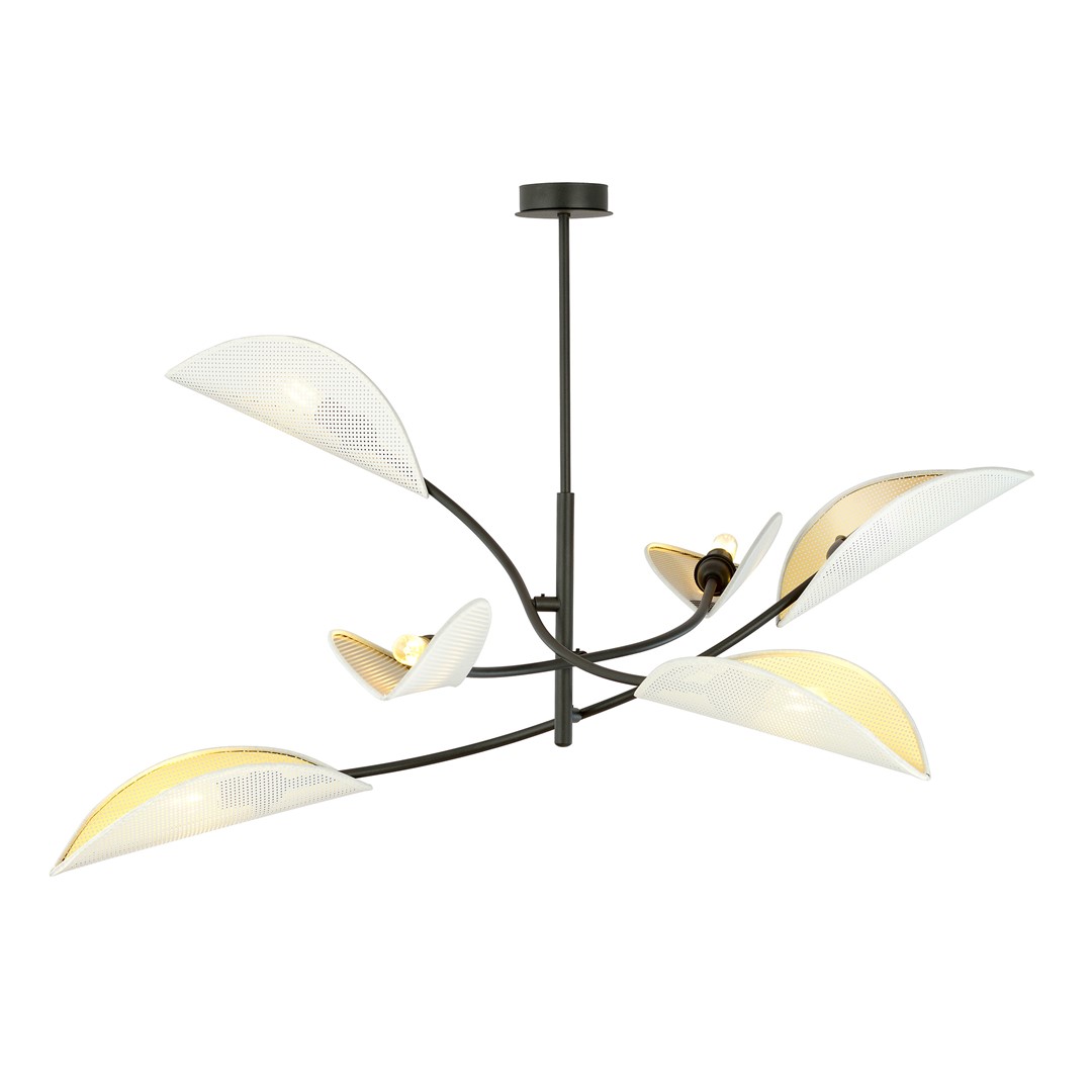 Emibig Stropna svjetiljka LOTUS 230V 10W MAX LED E14 Čelik/ Tkanina Crna