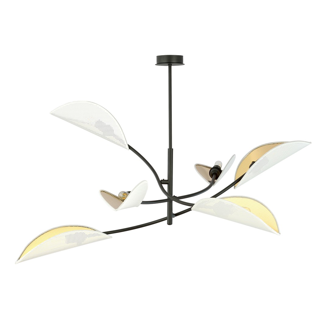 Emibig Stropna svjetiljka LOTUS 230V 10W MAX LED E14 Čelik/ Tkanina Crna